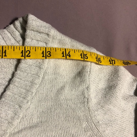 White Sequins V-Neck Sweater - Picture 7 of 9